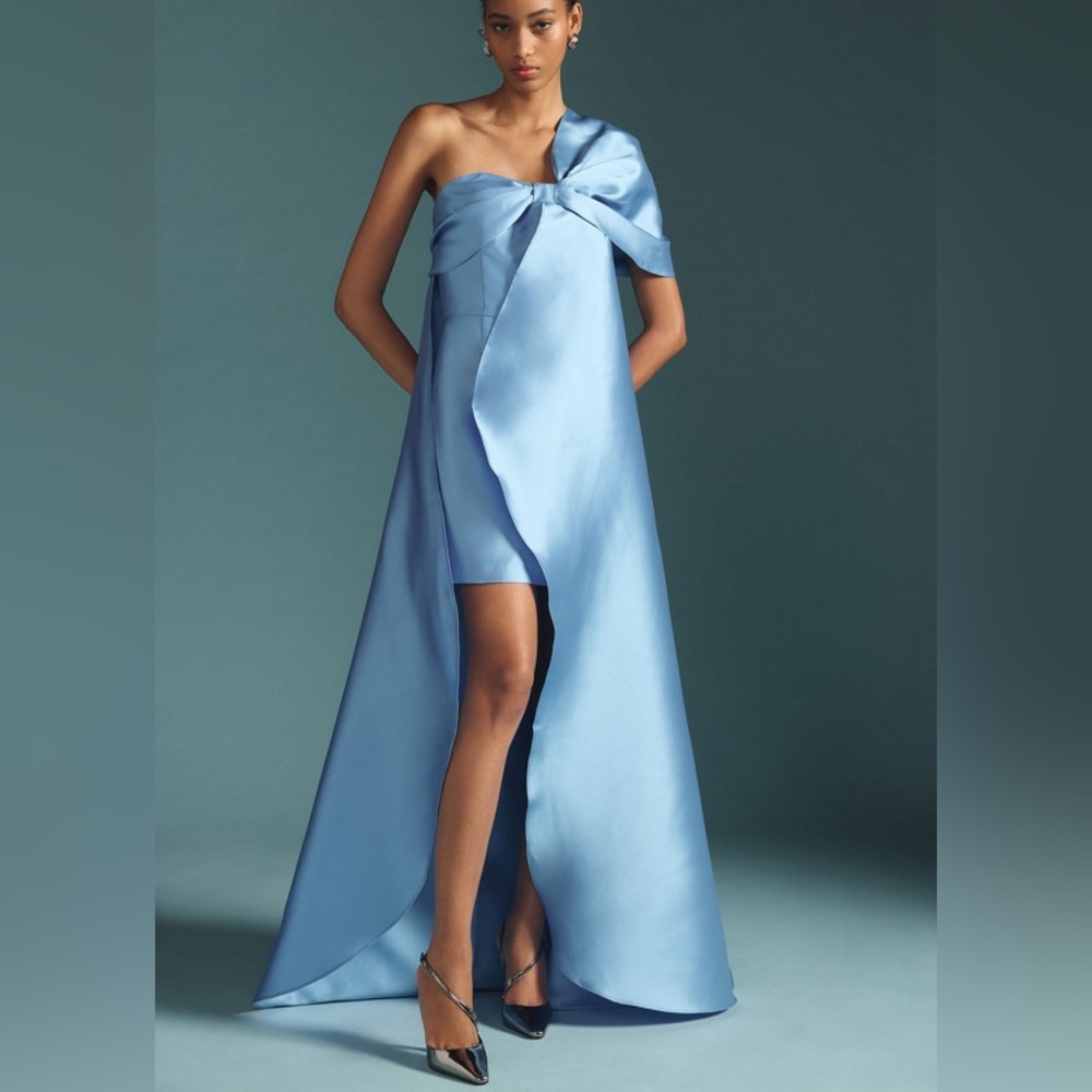 Hutch One Shoulder Blue Dress